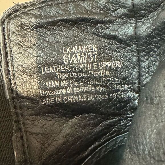 Lucky Brand black leather boots size 6.5 - Picture 4 of 5